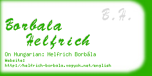 borbala helfrich business card